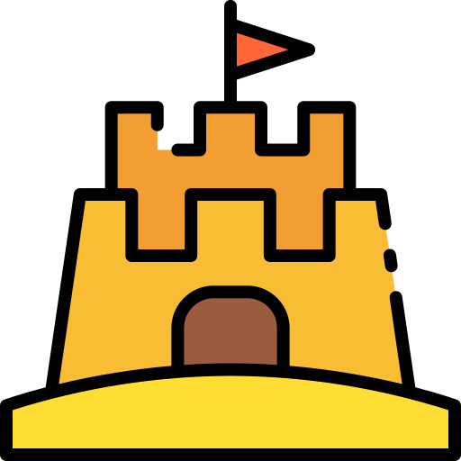 Sand castle Good Ware Lineal Color icon