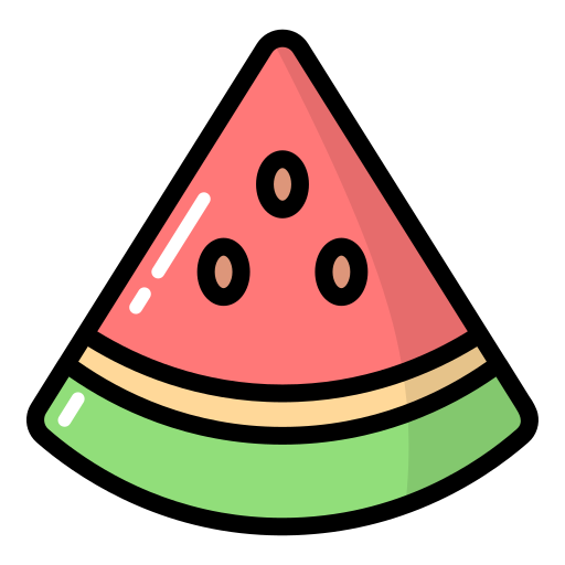 Watermelon Generic Outline Color icon