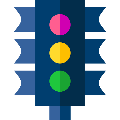 Traffic light Basic Straight Flat icon