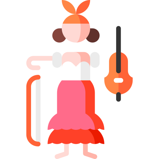 Gypsy jazz Puppet Characters Flat icon