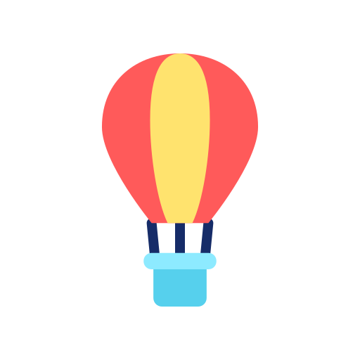 Hot air balloon Good Ware Flat icon