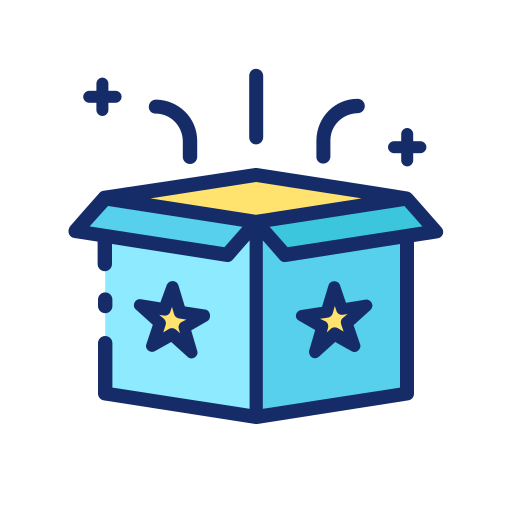 Magic box good ware lineal color icon