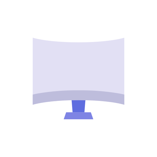 Curved Monitor Free Icon