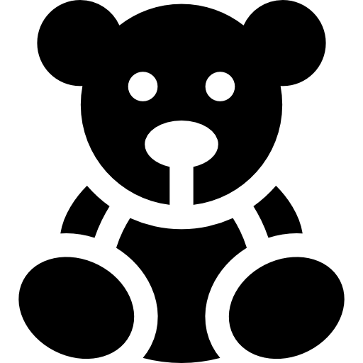 Teddy bear Basic Straight Filled icon