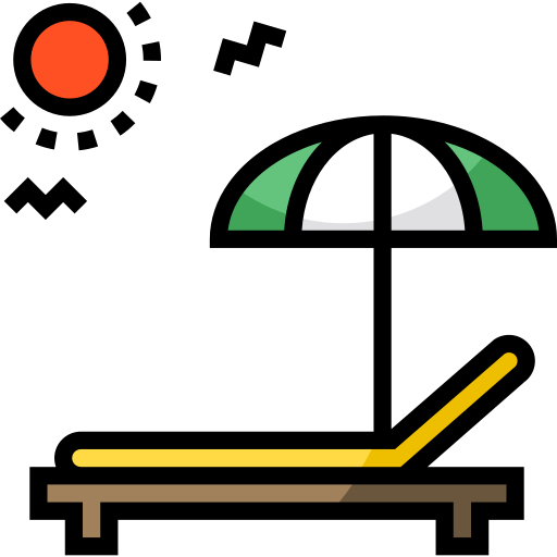 cama solar icono gratis