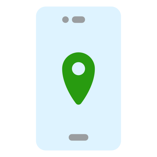 teléfono gps icono gratis