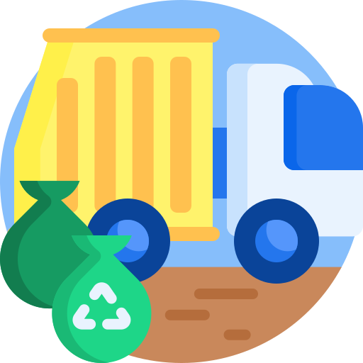 Garbage truck Detailed Flat Circular Flat icon