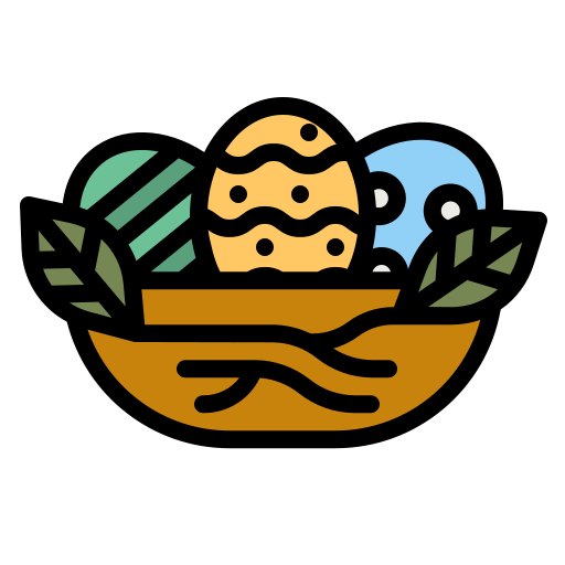 huevos de pascua icono gratis