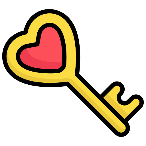 llave de amor icono gratis