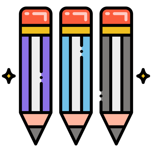 Pencils Flaticons Lineal Color icon