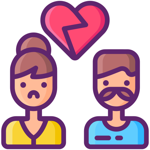 Divorce Flaticons Lineal Color icon