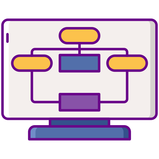 diagrama de flujo icono gratis