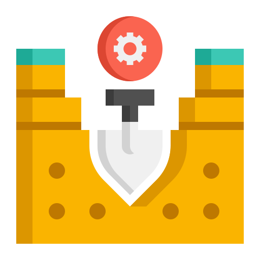 excavación icono gratis