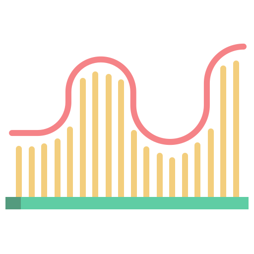 gráfico de líneas icono gratis