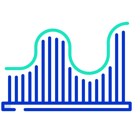 gráfico de líneas icono gratis