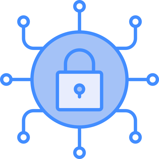 Cyber security Generic Blue icon