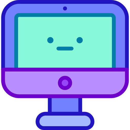 Computer Retro Neon Lineal color icon