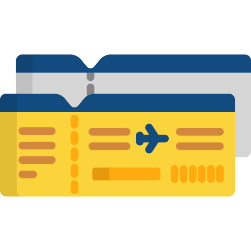 boletos de avión icono gratis