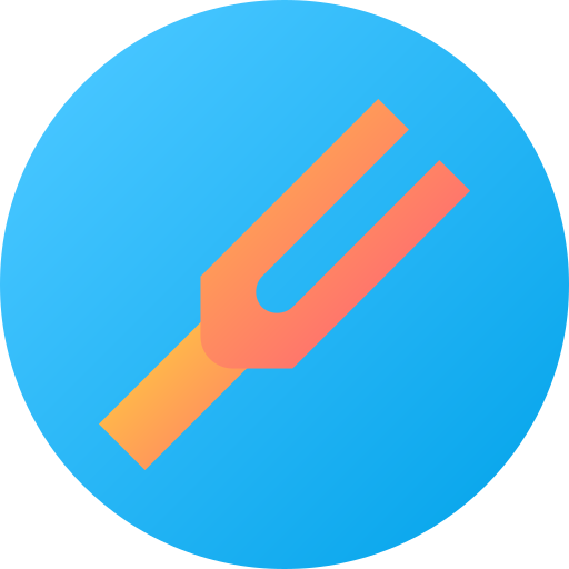 Tunning fork Flat Circular Gradient icon