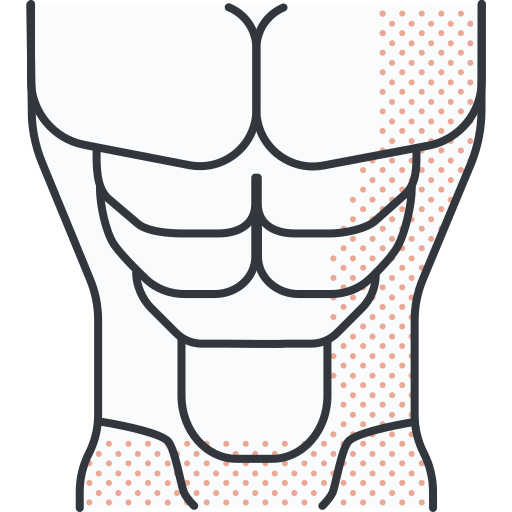 Sixpack abs Icon - Download in Colored Outline Style