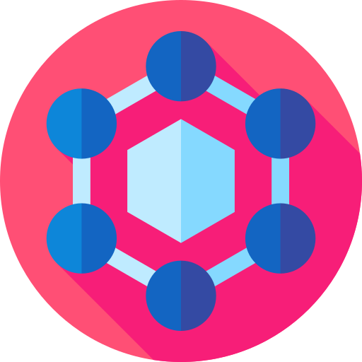 Molecule Flat Circular Flat icon