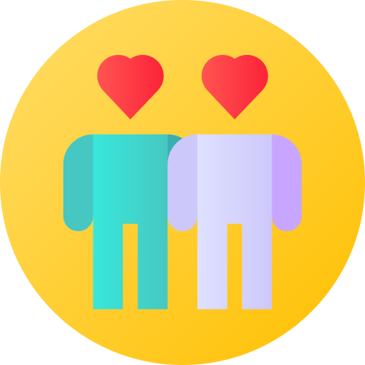 Relationship Flat Circular Gradient icon