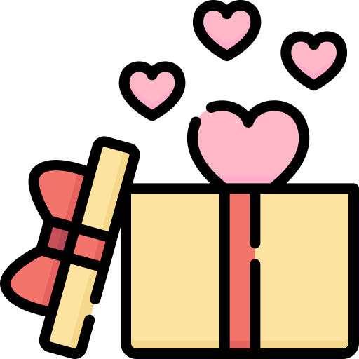 Valentine's Day Gift Boxes Icons Set