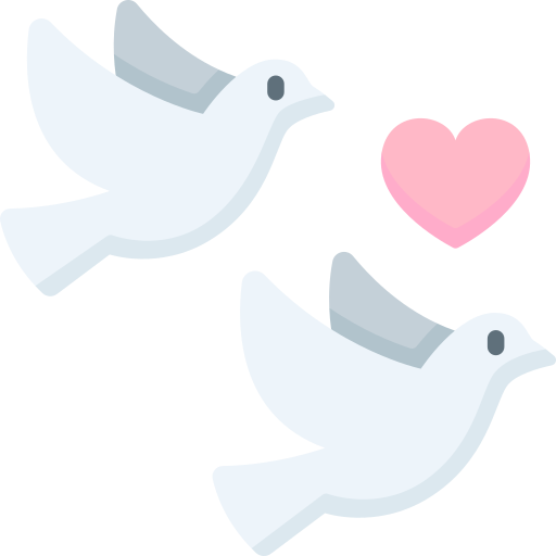 pájaros del amor icono gratis