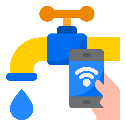 Water Faucet Srip Flat Icon