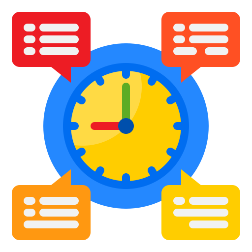 gestión del tiempo icono gratis