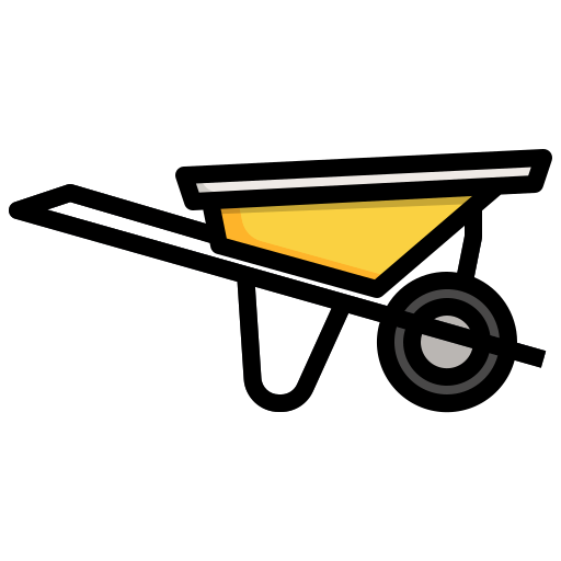 Wheelbarrow Generic Outline Color icon