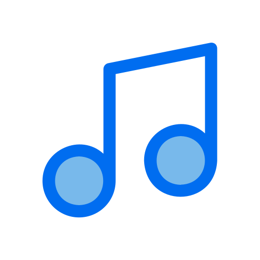 Blue Music Note Icon