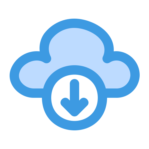 descarga en la nube icono gratis