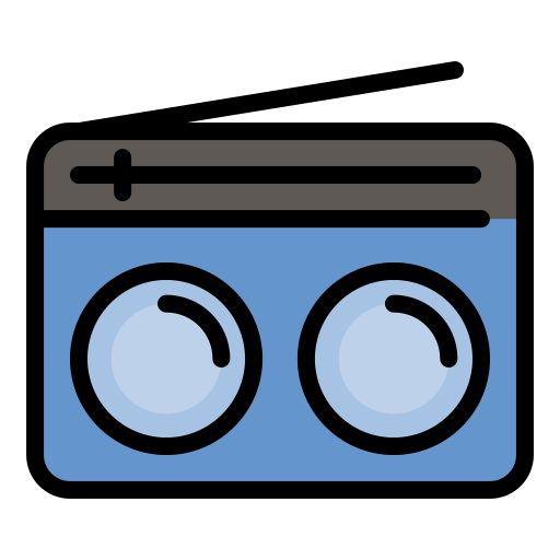 Radio Generic Outline Color icon