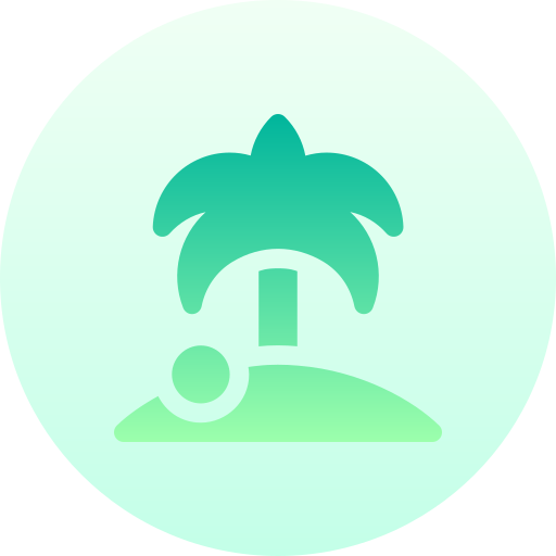 Island Basic Gradient Circular icon