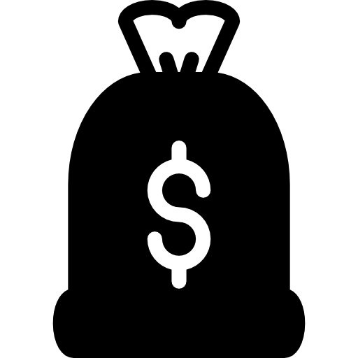 bolsa de dinero icono gratis