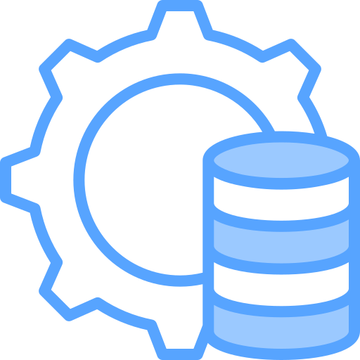 Database management Generic Blue icon