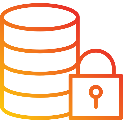 seguridad de la base de datos icono gratis