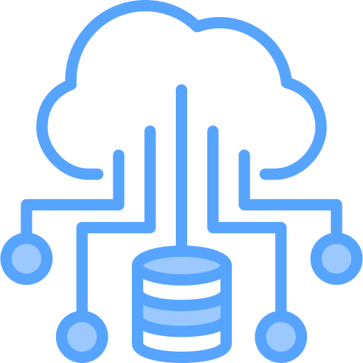 base de datos en la nube icono gratis