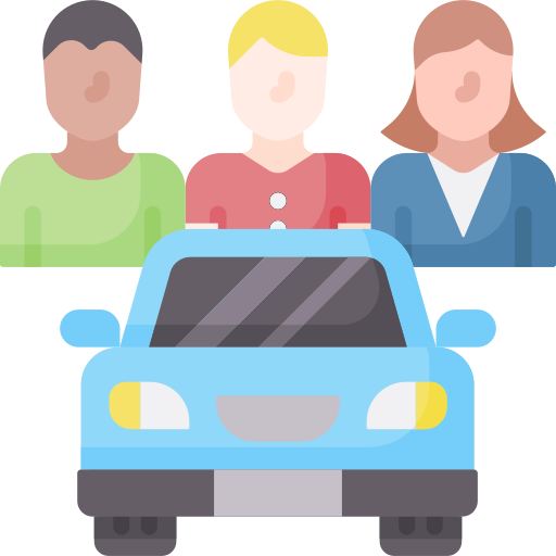 Car sharing - Free people icons