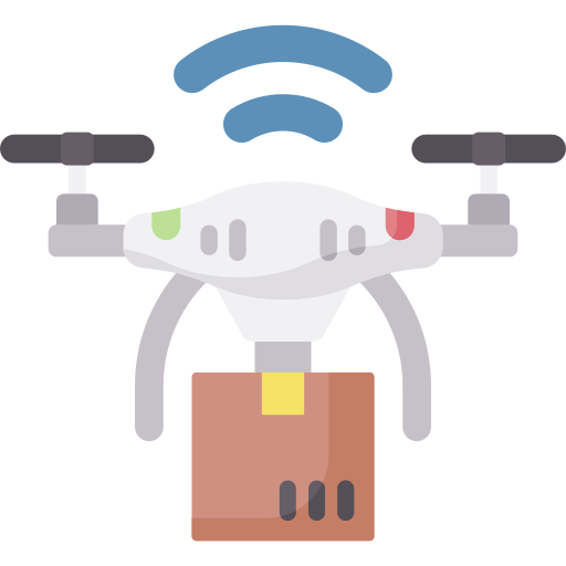 entrega de drones icono gratis