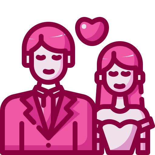 recién casados icono gratis