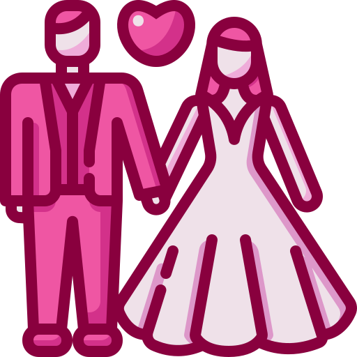 recién casados icono gratis