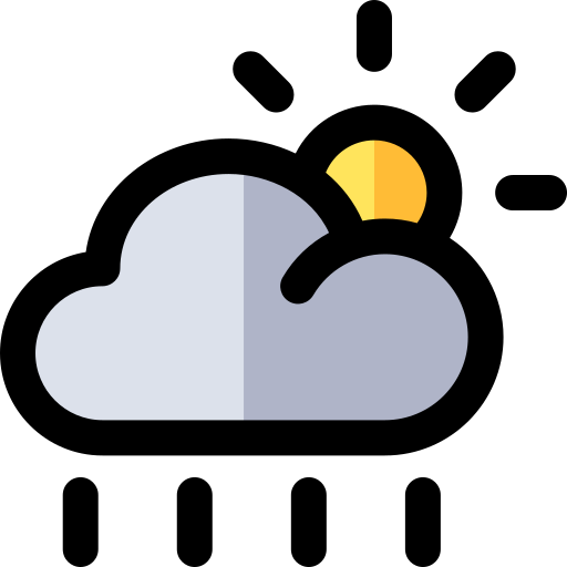 Rain Generic Outline Color icon