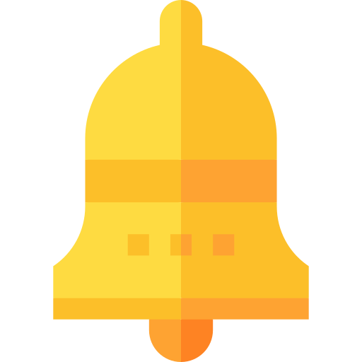 Notification bell Basic Straight Flat icon