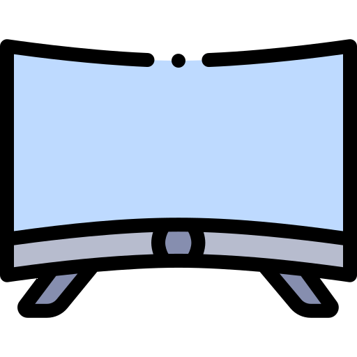 tv curva icono gratis