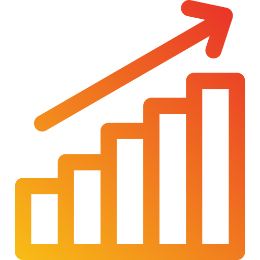 gráfico de crecimiento icono gratis