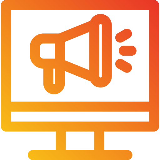 mercadeo en línea icono gratis