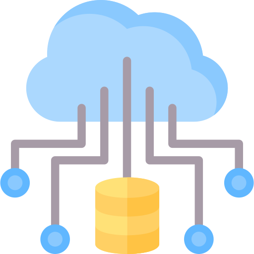 base de datos en la nube icono gratis