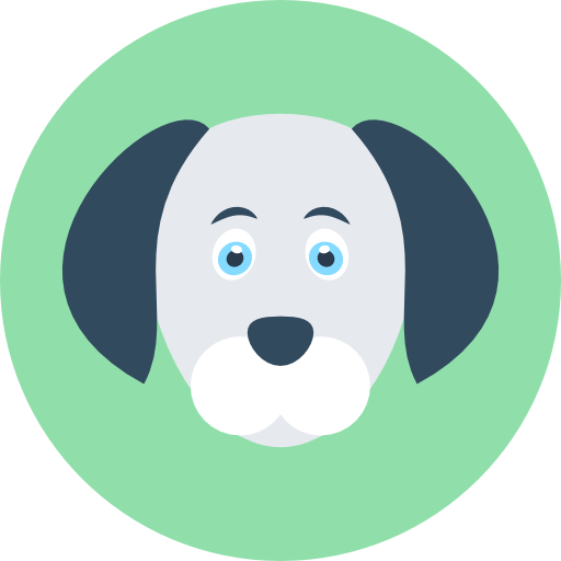 Dog Flat Color Circular icon